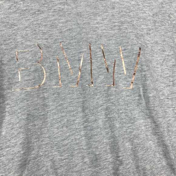BMW Gray T-Shirt Woman’sLarge Rare Rose Gold BMW Button - Picture 7 of 8